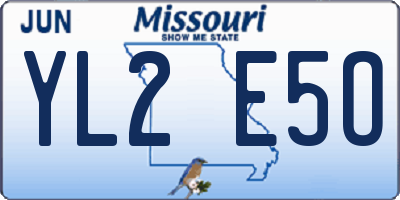 MO license plate YL2E5O