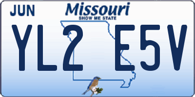MO license plate YL2E5V