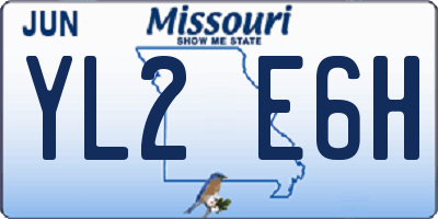 MO license plate YL2E6H