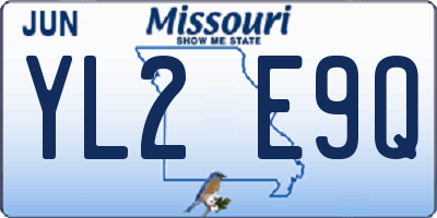 MO license plate YL2E9Q