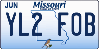 MO license plate YL2F0B