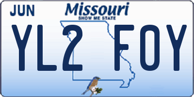 MO license plate YL2F0Y