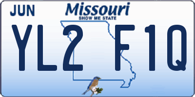 MO license plate YL2F1Q