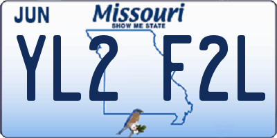 MO license plate YL2F2L