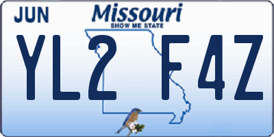 MO license plate YL2F4Z