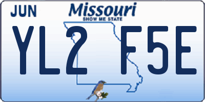 MO license plate YL2F5E