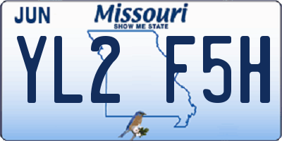 MO license plate YL2F5H