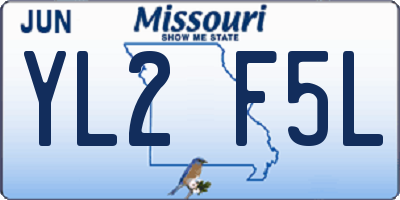 MO license plate YL2F5L
