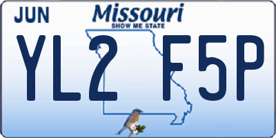 MO license plate YL2F5P