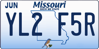MO license plate YL2F5R