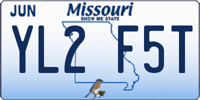 MO license plate YL2F5T
