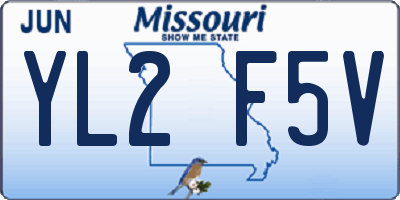 MO license plate YL2F5V