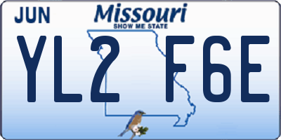 MO license plate YL2F6E