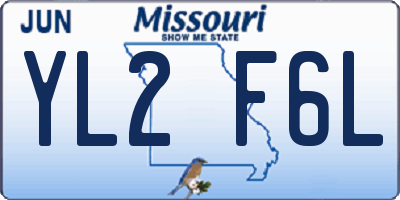 MO license plate YL2F6L