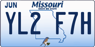 MO license plate YL2F7H