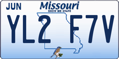MO license plate YL2F7V