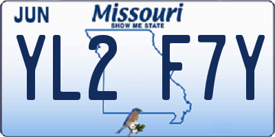 MO license plate YL2F7Y