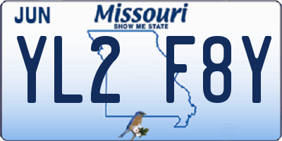 MO license plate YL2F8Y