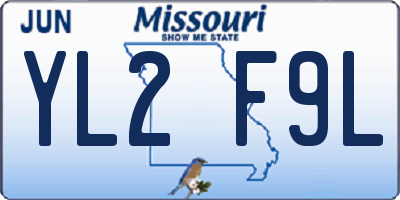 MO license plate YL2F9L