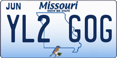 MO license plate YL2G0G