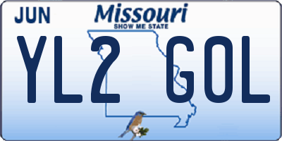 MO license plate YL2G0L