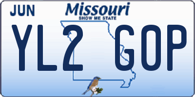 MO license plate YL2G0P