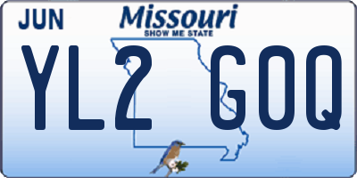 MO license plate YL2G0Q