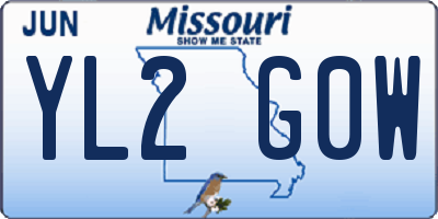 MO license plate YL2G0W
