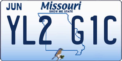 MO license plate YL2G1C