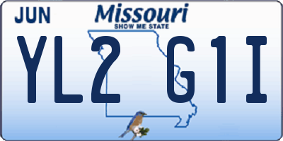 MO license plate YL2G1I