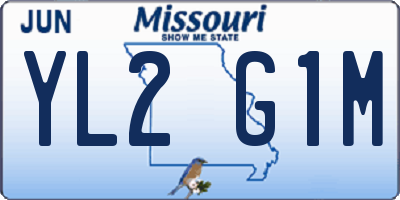MO license plate YL2G1M