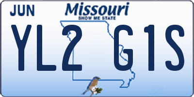 MO license plate YL2G1S