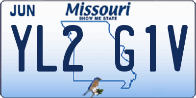 MO license plate YL2G1V