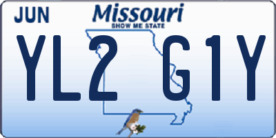 MO license plate YL2G1Y