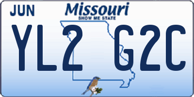 MO license plate YL2G2C