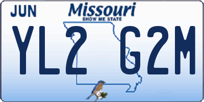 MO license plate YL2G2M