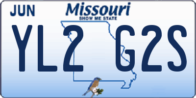MO license plate YL2G2S