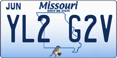 MO license plate YL2G2V
