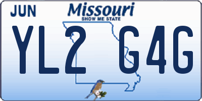 MO license plate YL2G4G