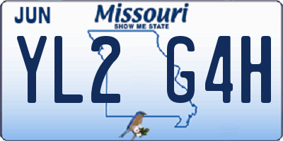 MO license plate YL2G4H