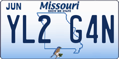 MO license plate YL2G4N