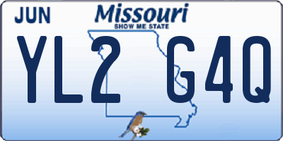 MO license plate YL2G4Q