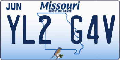 MO license plate YL2G4V