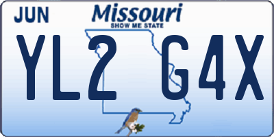 MO license plate YL2G4X