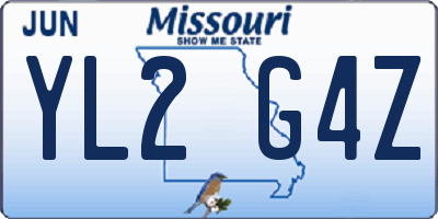 MO license plate YL2G4Z