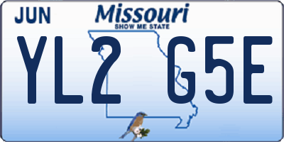MO license plate YL2G5E