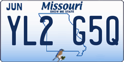 MO license plate YL2G5Q