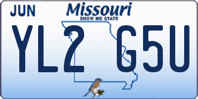 MO license plate YL2G5U
