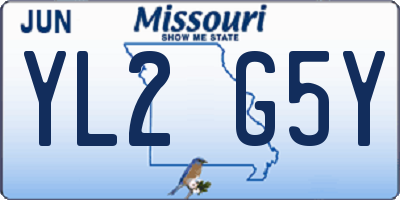 MO license plate YL2G5Y