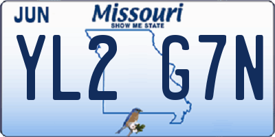 MO license plate YL2G7N